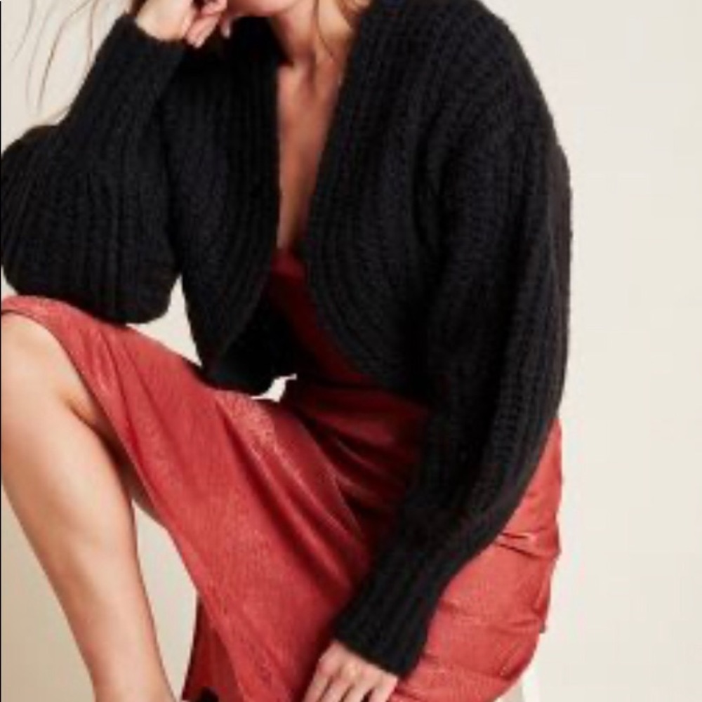 Anthropologie Rae Cropped Cardigan